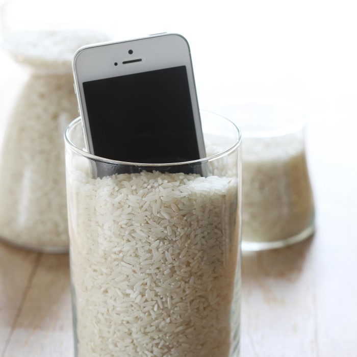 how does putting your phone in rice work