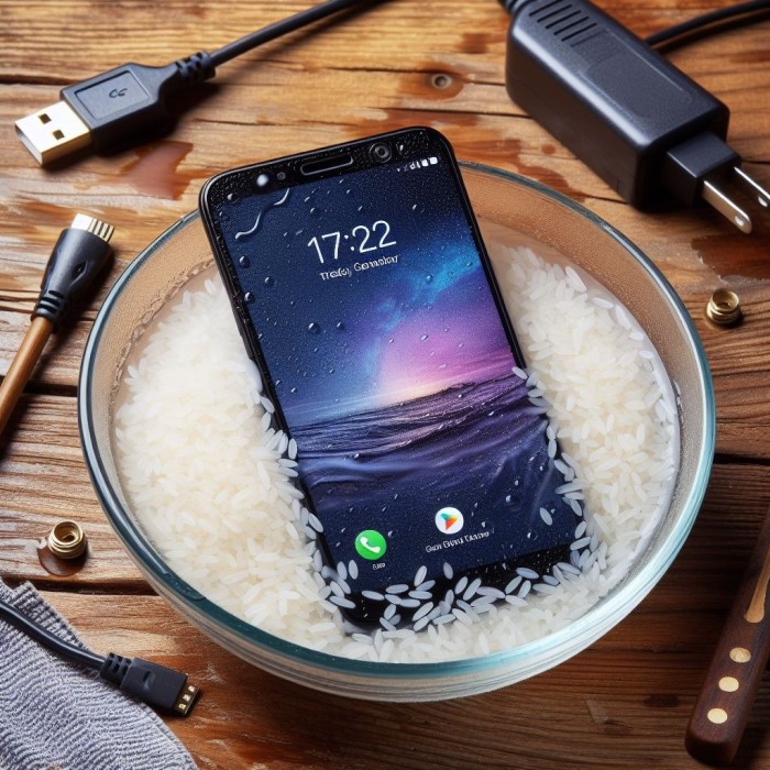 how does putting your phone in rice work