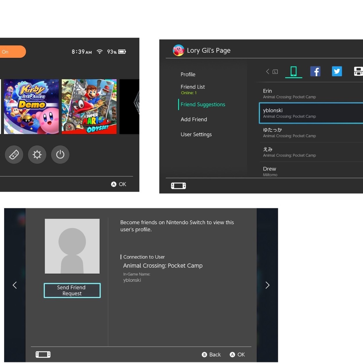 add friends on nintendo switch