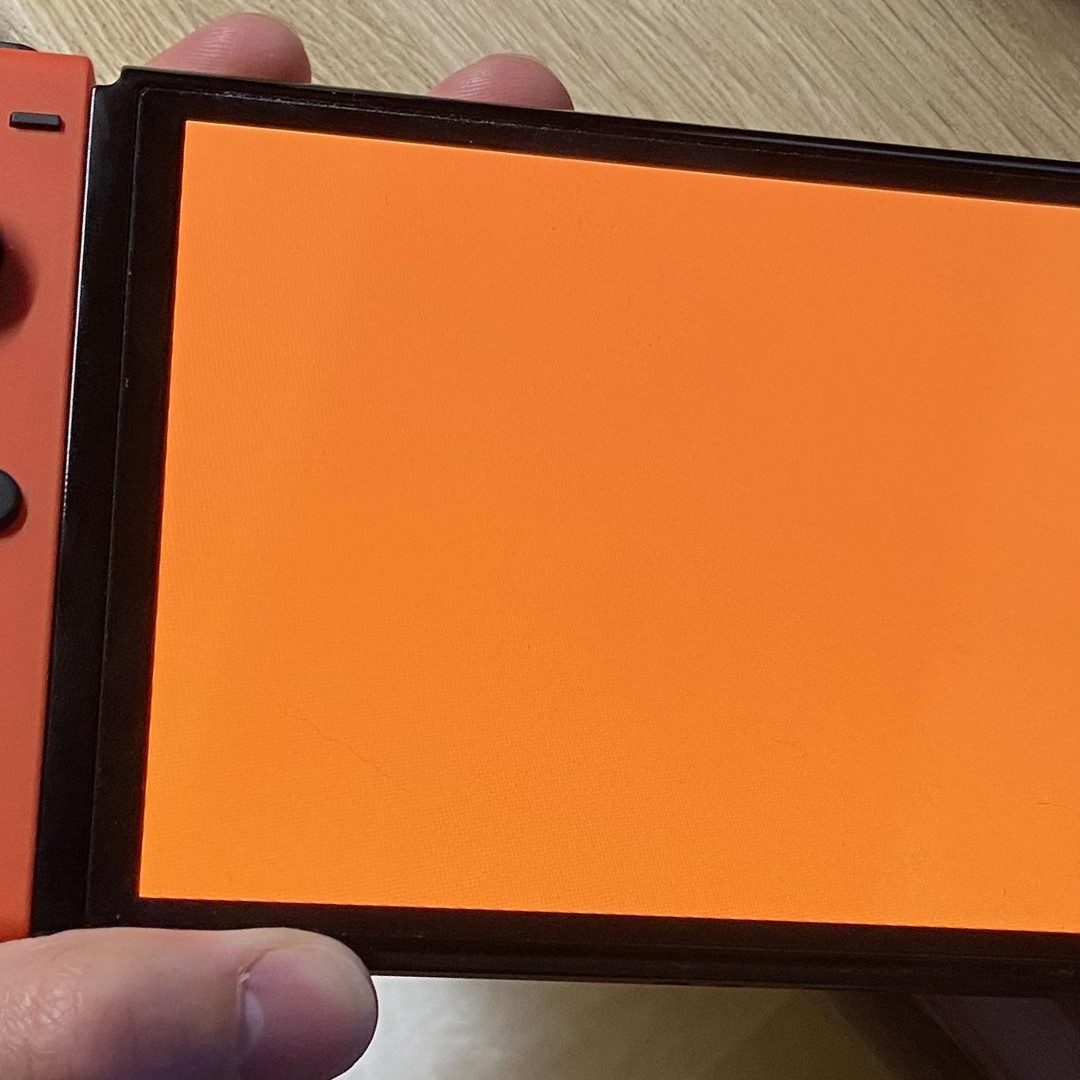 nintendo switch screen orange